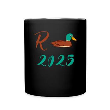 Duck Pension 2025 Pension Retirement Grandpa Grandma Pensioner - Full Colour Mug - black - Front