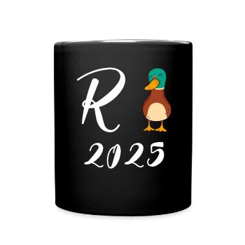 Duck Pension 2025 Pension Retirement Grandpa Grandma Pensioner - Full Colour Mug - black - Front