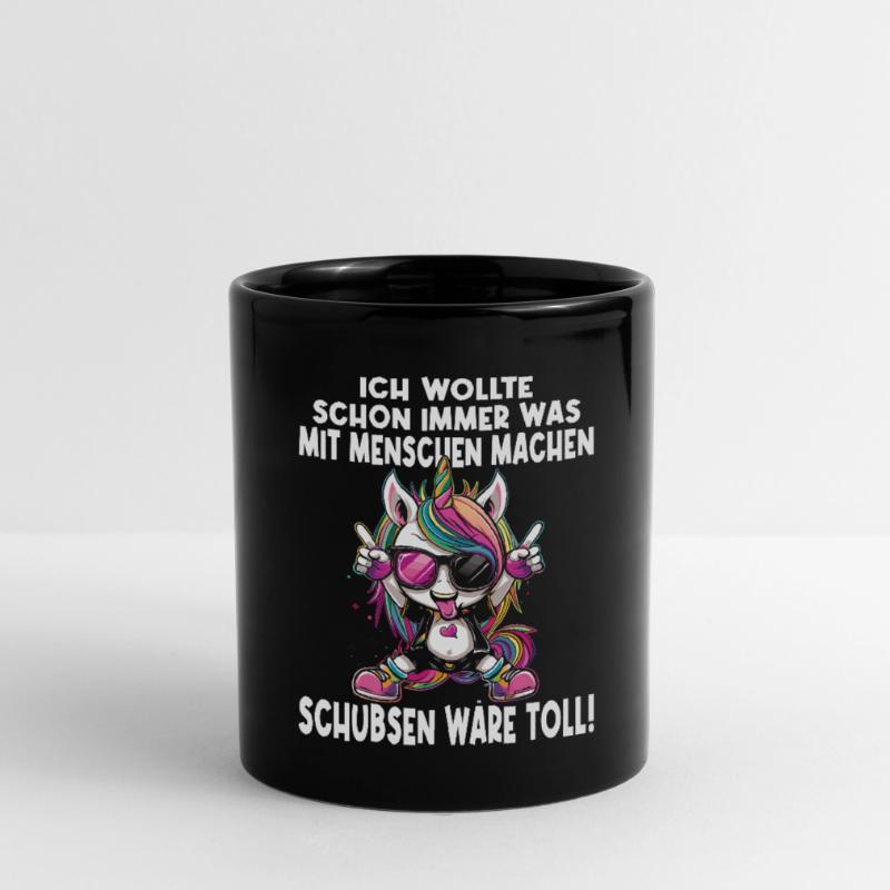 Süßes Einhorn, Bunte Einhörner Tasse einfarbig