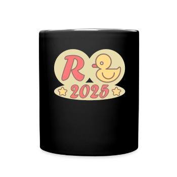 Duck Pension 2025 Pension Retirement Grandpa Grandma Pensioner - Full Colour Mug - black - Front
