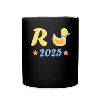 Duck Pension 2025 Pension Retirement Grandpa Grandma Pensioner - Full Colour Mug - black - Front