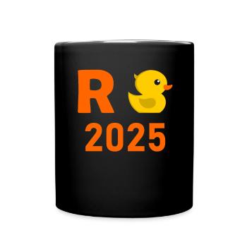 Duck Pension 2025 Pension Retirement Grandpa Grandma Pensioner - Full Colour Mug - black - Front