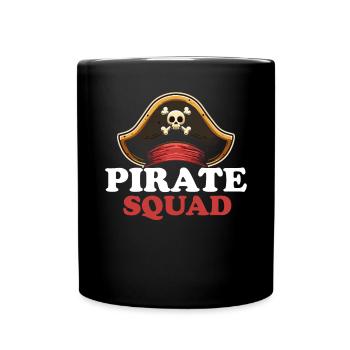 Escouade de pirates chasse au trésor Crâne Crossbone - Mug uni - noir - Devant