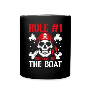 Règle 1 : Ne tombez pas du bateau Aargh Crossbone - Mug uni - noir - Devant