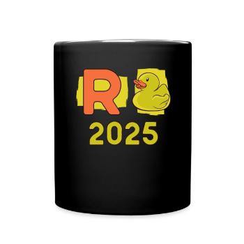 Duck Pension 2025 Pension Retirement Grandpa Grandma Pensioner - Full Colour Mug - black - Front