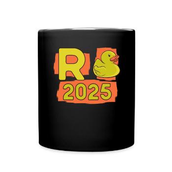 Duck Pension 2025 Pension Retirement Grandpa Grandma Pensioner - Full Colour Mug - black - Front