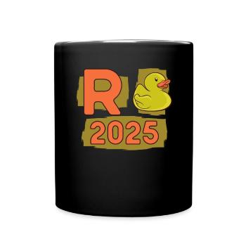 Duck Pension 2025 Pension Retirement Grandpa Grandma Pensioner - Full Colour Mug - black - Front
