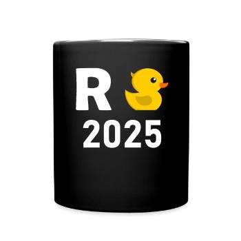 Duck Pension 2025 Pension Retirement Grandpa Grandma Pensioner - Full Colour Mug - black - Front