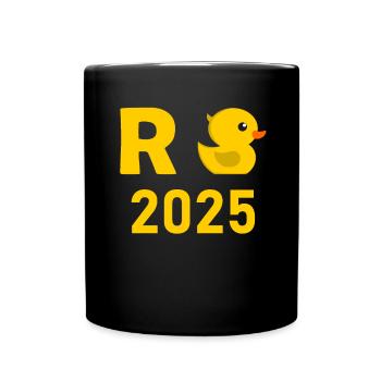 Duck Pension 2025 Pension Retirement Grandpa Grandma Pensioner - Full Colour Mug - black - Front