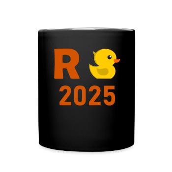 Duck Pension 2025 Pension Retirement Grandpa Grandma Pensioner - Full Colour Mug - black - Front