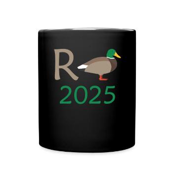 Duck Pension 2025 Pension Retirement Grandpa Grandma Pensioner - Full Colour Mug - black - Front