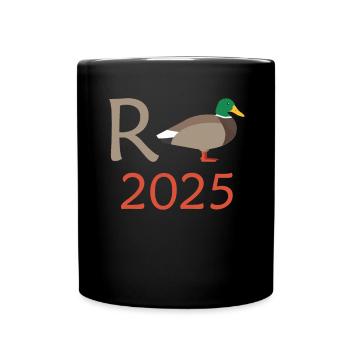 Duck Pension 2025 Pension Retirement Grandpa Grandma Pensioner - Full Colour Mug - black - Front
