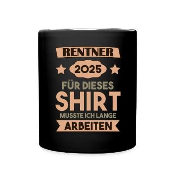 Pension 2025 Gift Pension 2025 Retirement Grandpa - Full Colour Mug - black - Front