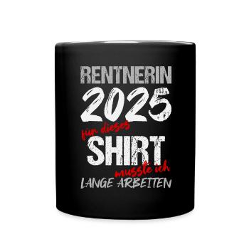 Pension 2025 Gift Pension 2025 Retirement Grandma - Full Colour Mug - black - Front