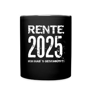 Pension 2025 Cadeau Pension 2025 Retraite Grand-père Grand-mère - Mug uni - noir - Devant