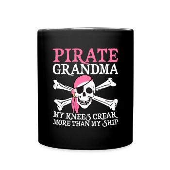 My Knees Creak More Than My Ship Funny Pirate - Full Colour Mug - black - Front