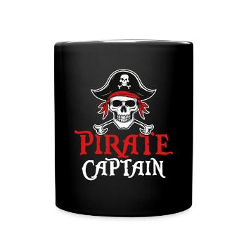 Pirate Capitaine Bateau Crâne Crossbone Drôle Pirate - Mug uni - noir - Devant