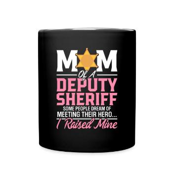 Stellvertretender Sheriff Mutter Ersthelfer Stellvertretende Mutter - Tasse einfarbig - Schwarz - Vorne