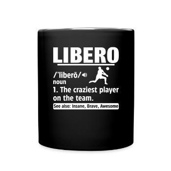 Volleyball Libero Funny Definition Bump Set Spike - Tasse einfarbig - Schwarz - Vorne