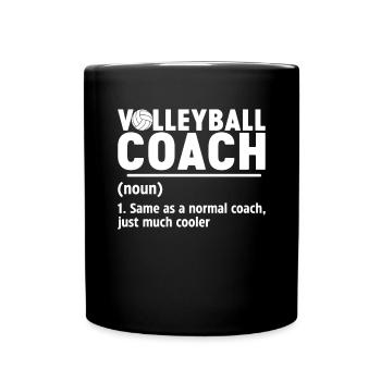Volleyball Coach Funny Definition Serve Ball - Full Colour Mug - black - Front