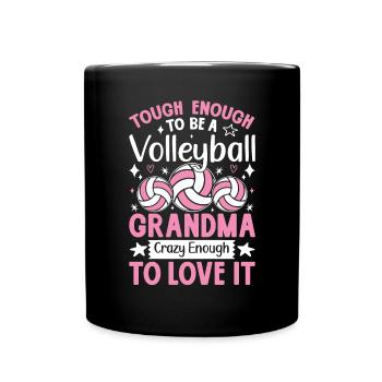 Drôle de volley-ball grand-mère bosse ensemble Spike Smash - Mug uni - noir - Devant