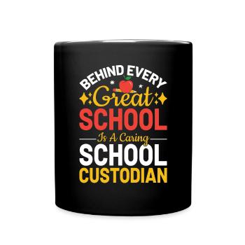 Gardien d’école Concierge Job Drôle de gardien - Mug uni - noir - Devant