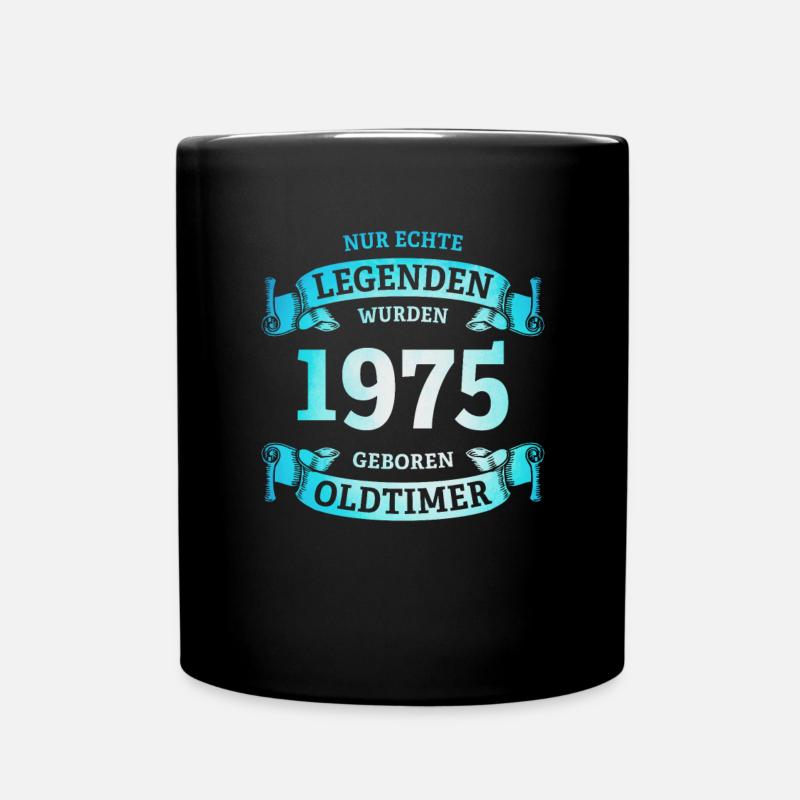 Echte Legenden wurden 1975 geboren 50. Geburtstag - Tasse einfarbig - Schwarz