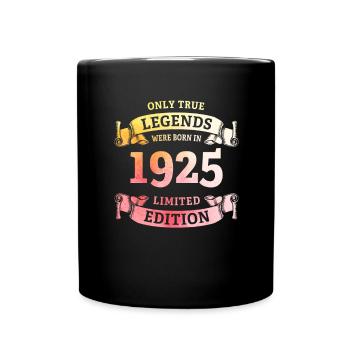 Real legends were born in 1925 100th birthday - Full Colour Mug - black - Front