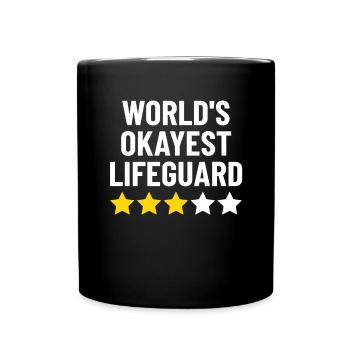 Worlds Okayest Lifeguard Drôle Live Savers Ventre - Mug uni - noir - Devant
