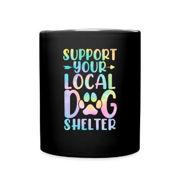 Soutenez votre refuge pour chiens local Dog Tie Dye Animal - Mug uni - noir - Devant