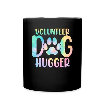 Bénévole Chien Câlin Canin Chien Tie Dye Animal - Mug uni - noir - Devant