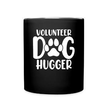 Volunteer Dog Hugger Paw Adopt Canine Shelter Dog - Tasse einfarbig - Schwarz - Vorne