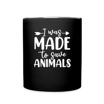 J’ai été fait pour sauver les animaux Drôle d’animal de refuge - Mug uni - noir - Devant