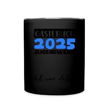 Jugendweihe 2025 Gästebuch Geschenk Mädchen Jungen - Tasse einfarbig - Schwarz - Vorne
