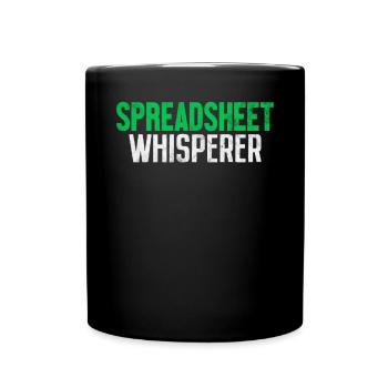 Spreadsheet Whisperer Funny Accounting CPA - Full Colour Mug - black - Front