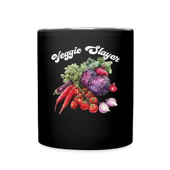 Veggie Slayer 2 - Tasse einfarbig - Schwarz - Vorne
