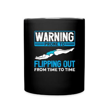 Water Sports Springboard Diver - Full Colour Mug - black - Front