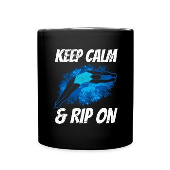 Water Sports Springboard Diver - Full Colour Mug - black - Front