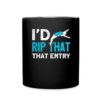 Water Sports Springboard Diver - Full Colour Mug - black - Front