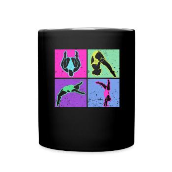 Water Sports Springboard Diver - Full Colour Mug - black - Front