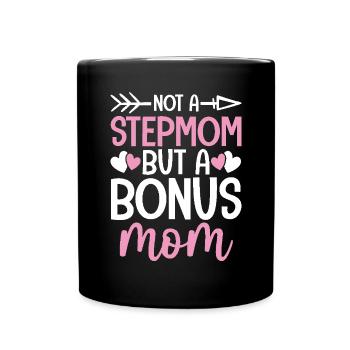 Keine Stiefmutter Lustige Mutter Bonus Mutter Zweite Mutter - Tasse einfarbig - Schwarz - Vorne