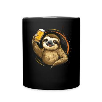 Buveur de bière de bière paresseux - Mug uni - noir - Devant