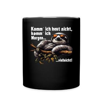 Sloth Office Work Colleague Funny - Full Colour Mug - black - Front
