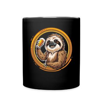 Buveur de bière de bière paresseux - Mug uni - noir - Devant