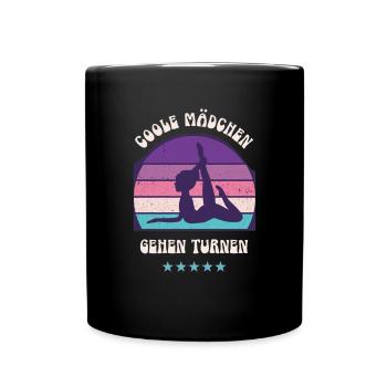 Turnen Gymnastik Turnerin Akrobatik Geräteturnen - Tasse einfarbig - Schwarz - Vorne