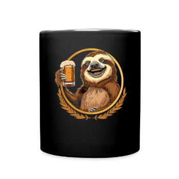 Buveur de bière de bière paresseux - Mug uni - noir - Devant