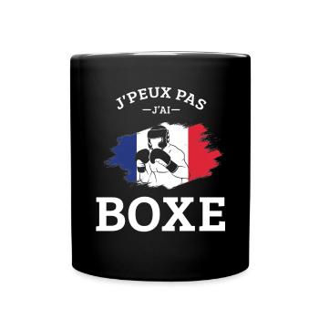 Boxen Ich kann nicht Boxen Boxen Frankreich - Tasse einfarbig - Schwarz - Vorne