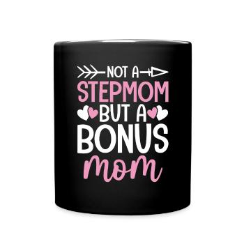 Keine Stiefmutter Lustige Mutter Bonus Mutter Zweite Mutter - Tasse einfarbig - Schwarz - Vorne