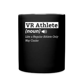 VR Athlet Lustig Virtual Reality Online Gaming - Tasse einfarbig - Schwarz - Vorne