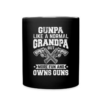 Gunpa Like A Normal Grandpa But More Fun And Owns - Full Colour Mug - black - Front